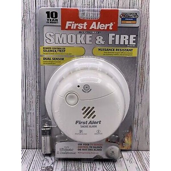 First Alert Ultimate Smoke & Fire Alarm SA302CN Dual Sensor NEW & SEALED White