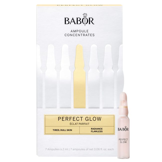 BABOR Perfect Glow, Serum Ampullen für das Gesicht, Mit Glow Pigmenten für einen strahlenden Teint, Vegane Formel, Ampoule Concentrates, 7 x 2 ml