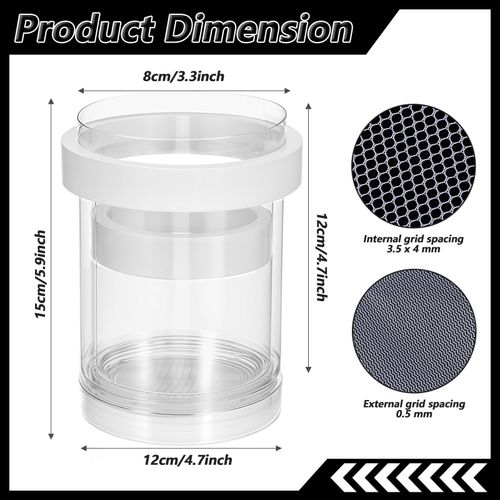 Breeder Box for Fish Tank, Acrylic Aquarium Divider Breeding Box, Floating Mesh Isolation Hatchery Incubator, Guppies Fishes Live Hatchery, Betta Fish Breeding Boxes, Baby Fishes Tank Separator