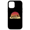 iPhone 15 Evolution Badminton Player Retro Sunset Case