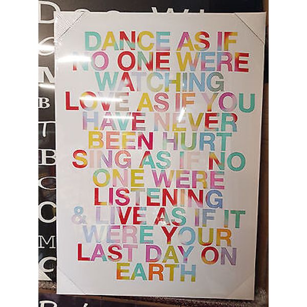 DANCE LIVE LOVE Inspirational Wall Canvas Picture Home Decor Wall Art