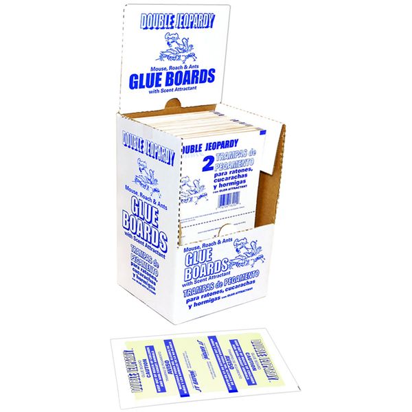 J T Eaton 182B Double Jeopardy Glue Board with Release Paper, 5-1/4" Length x 4-1/4" Width, for Mice and Insects (Case of 72)