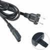 Polarized AC Power Cord 2 Prong Square Round for TV Printer Laptop PC Computer
