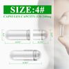 WANANFU Size 4 Empty Capsules Vegetarian (1000 Count) Bundle with 2 Micro Lab Spoons, Compatible with Capsule Filling Machine Size 4
