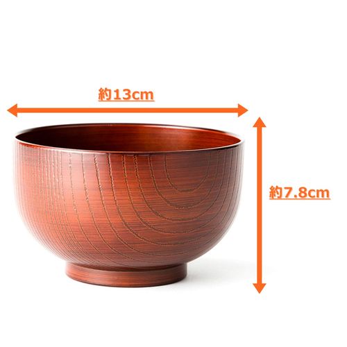 Asahi Koyo Bowl, Soup Bowl, Multi-purpose Bowl, Wood Grain, Red Tea, Japanese Style, Dishwasher Safe, Microwave Safe, Made in Japan