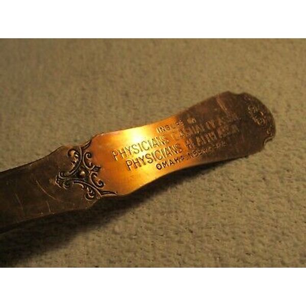 Vintage Letter Opener Physicians Casualty Assn Health Assn Omaha Nebraska