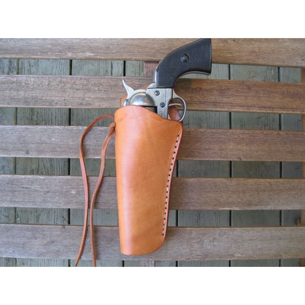 Natural Left Handed Cross Draw Leather Gun Holster