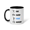 personalisedstore.co.uk Golf Ceramic 11oz Mug (Eat, Sleep, Golf, Repeat)