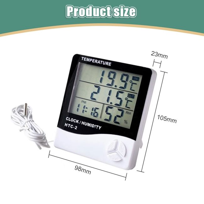 1pc Home Electronic Digital Thermometer Hygrometer, Indoor And Car  Temperature Humidity Gauge