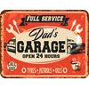 Original RAHMENLOS Decorative Tin Sign for Men - Dads Garage