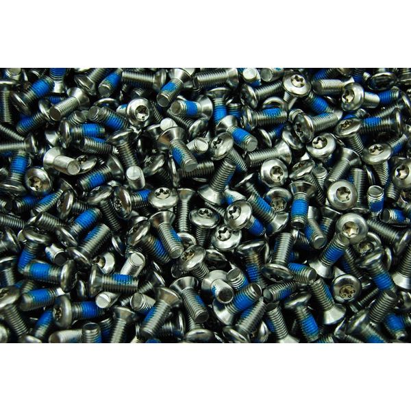 (500) Chrome Plated Torx Oval 1/4-28 x 5/8 Screw Thread Locking Machine