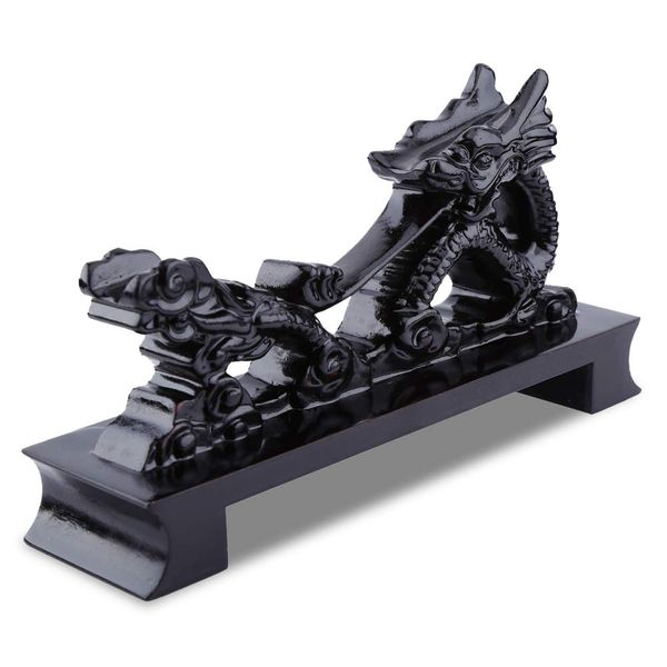 Mumusuki Sword Stand Black Chinese Dragon Shaped Wooden Sword Holder Ninja Samurai Katana Master Sword Knife Wakizashi Display Holder 30 - 60 cm