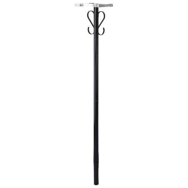 NEW SOLAR  PBK00000 BLACK HEAVY STEEL ROUND MAILBOX POST KIT SALE 7568538