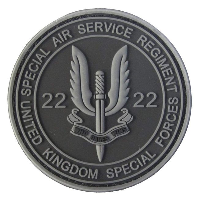 PVC Velcro Patch Military SAS (Ash)