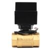3/4" Brass Motorized Ball Valve, 9-36V AC/DC, 2 Wire Auto Return Setup, Normally Closed, 2 Indicator Lights