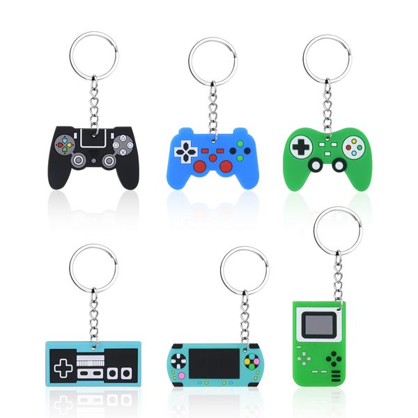 flintronic Video Game Keychains,6PCS Game Controller Key Ring Party Favors, Game Handle Pendant Keychain Backpack Charms, for Video Game Party Supplies Birthday Baby Shower