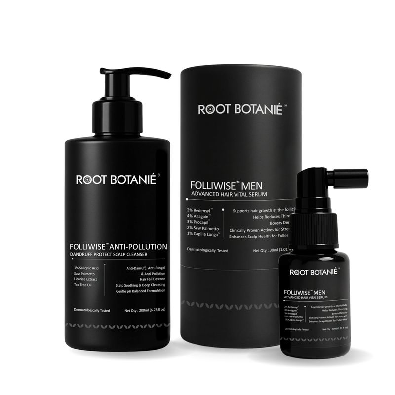 Root Botanie FOLLIWISE Men Hair Vital Serum + Anti-Pollution Dandruff ...