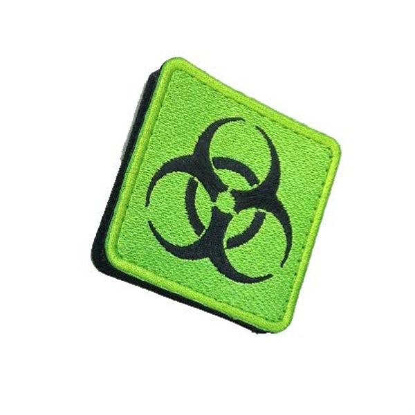 Asuka Sewing Biohazard Mark Patch (Green x Black (Green and Black Pattern))