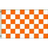 Orange and White Checkered 3x5 Polyester Flag
