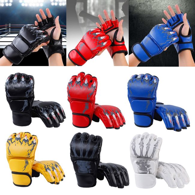 Thickened Kick Boxing Gloves PU Karate Muay Thai Guantes De Boxeo Free  Fight MMA Sanda Training Gloves Adults Kids Equipment
