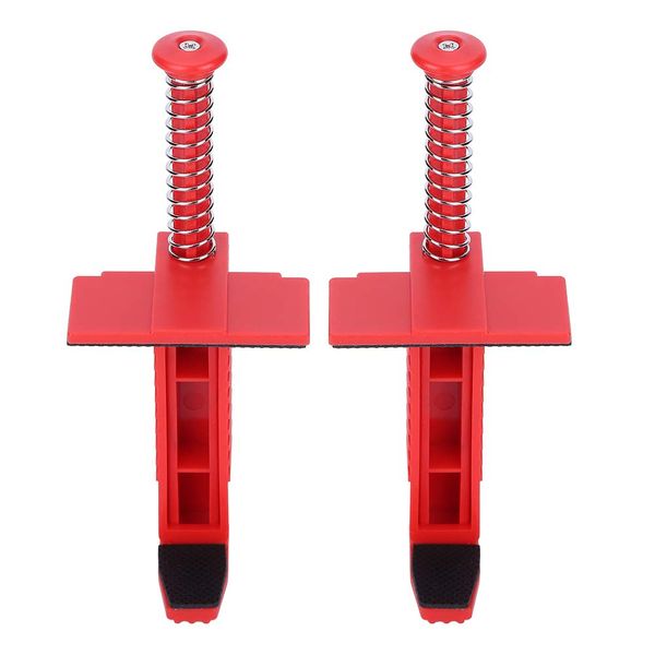 GAESHOW 2PCS Brick Line Runner Wire Drawer Bricklaying Tool Brick Liner Clamps, Fixer Brick Line Clips, Leveling Measuring Tool Engineering Accessory Bricklaying Lines Hand Tool (Red)