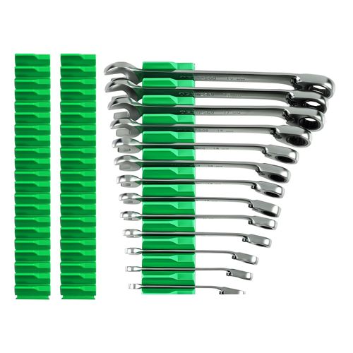 WWKTS Modular Wrench Organizer : 40PCS Wrench Organizer for Tool Box - Wrench Organizer Tool/Drawer Storage,Gift for Father, Brother and Boyfriend（Green）