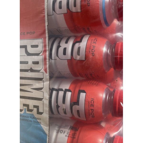 PRIME Hydration Drink Print Error RED WHITE & BLUE "ICE POP"  🔴⚪🔵 16.9oz 500ml