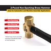 Titan - 2 Lb. Brass Non-Sparking Hammer (63216)