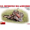 Miniart 1:35 Scale U.S. Motorcycle WLA With Rifleman Building kit (Multi-Colour)