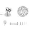 WeFoonLo Round Modern Crystal Wall Light Chrome Finish Bedroom Wall Sconce Lighting Fixture with Switch and Plug, E27 Socket