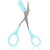 Nylea Eyebrow Trimmer with Razors, Eyebrow Scissors Comb for Women and Men, All-in-One Shaper Epilator Hair Remover, Multipurpose Exfoliating Dermaplaning Tool Razors Set-1 Pack