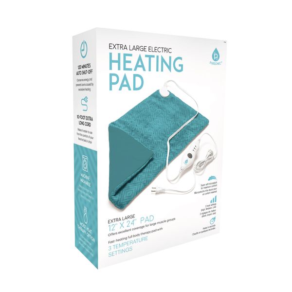 Electric Heating Pad - Teal Pattern