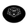 D20 Dice RPG Role Playing Board Game Gift PopSockets Adhesive PopGrip
