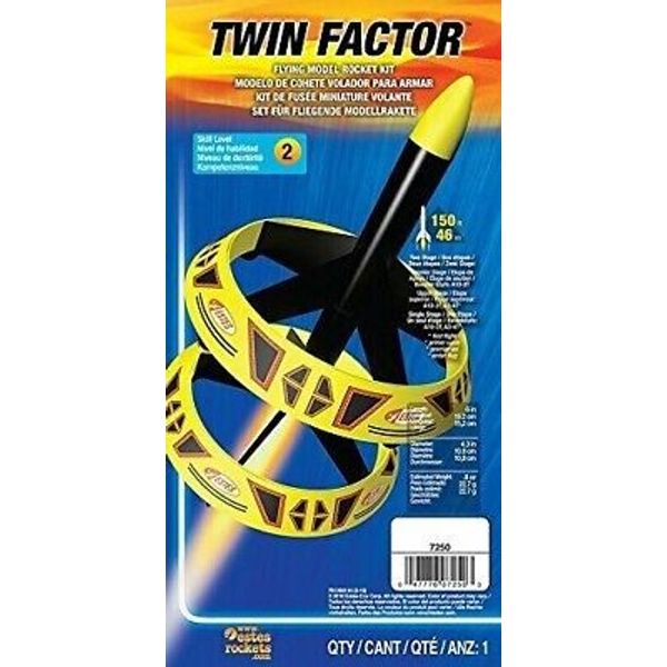 Estes Twin Factor Flying Model Rocket Kit #7250