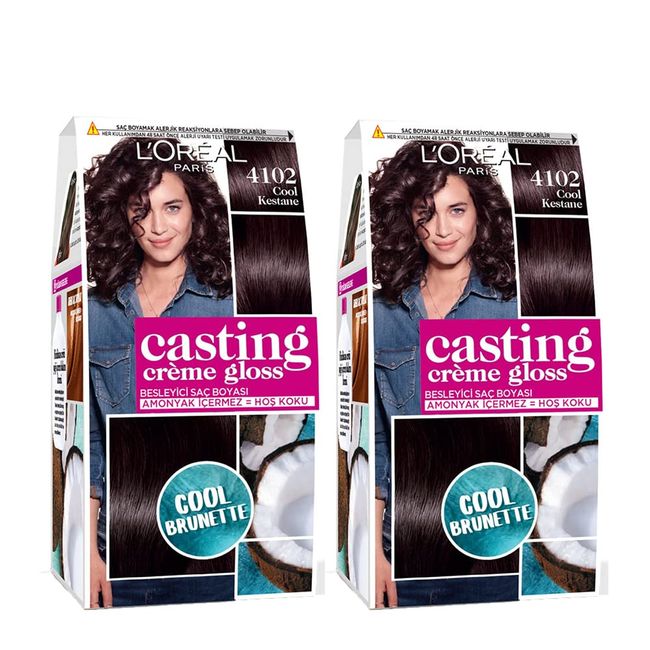 L’Oréal Paris 2'li Casting Crème Gloss Saç Boyası - 4102 Cool Kestane