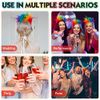Dilunave Colorful Feather Headband Fascinator Headbands Cosplay Hair Bands Carnival Party Headdress Rainbow Headband Feather Headdress CostumeEaster Day, Wedding, Halloween Party (Bright Color), M