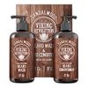 Viking Revolution Beard Wash & Beard Conditioner Set w/Argan & Jojoba Oils - Softens & Strengthens - Natural Sandalwood Scent - Beard Shampoo w/Beard Oil (17 oz)