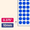 3000 Pack, 0.375" Round Colored Dot Stickers Labels - 10 Colors
