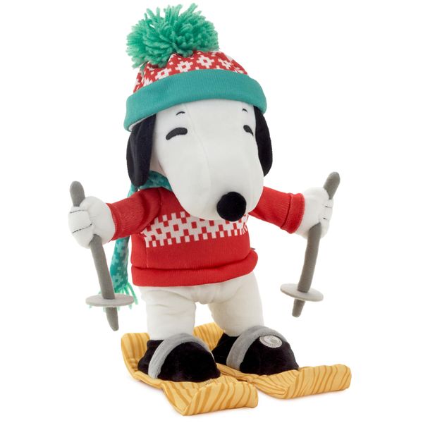 Hallmark Peanuts Musical Plush Toy with Motion, 12" (Skiing Snoopy) Gift for Kids, Fans, Collectors