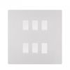BG Evolve Brushed Steel 5 Gang Intermediate Custom Grid Light Switch – Screwless Design with Back Box Included
