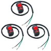 Motorcycle Switch, 3 Push Button Switch, Steering Wheel Switch, For Bikes, Kill Switch, Universal Motorcycle Light Switch, Fog Light Switch, On Off Switch, Compact, Easy Installation, Multi-Purpose