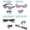 Eyekepper Rectangular Reading Glasses Sunshine Readers -4 Pack Grey Lens