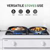 2 Pieces Induction Pots and Pans Set Nonstick Titanium Coated Cookware Set Blue