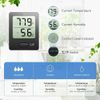 USA THERMOMETER INDOOR Digital LCD Hygrometer Temperature Humidity Meter Clock