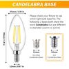 Ascher E12 Candelabra LED Light Bulbs 60 Watt Equivalent Daylight White 5000K...