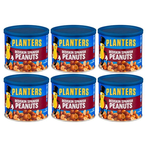 Planters Peanuts, Spanish Red skin with Sea Salt (12.5 Ounce (Pack of 6))