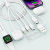 4 in 2 charging cable white