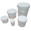 HoitoDeals Plastic White Buckets Tubs Containers with Lids Handle For Storage Item (3 Litre)