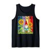 Summer Gnome and Sunflower Garden Tank Top