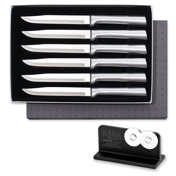 Rada 6 Steak Knives Set Plus R119 Knife Sharpener